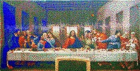 last supper rubiks cube mosaic