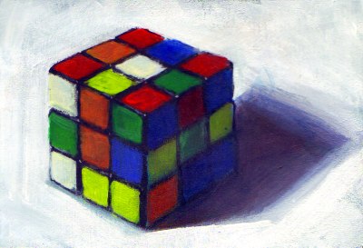 rubiks painting