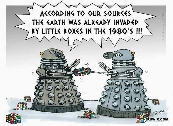 Earth invaded by Rubik's Cubes