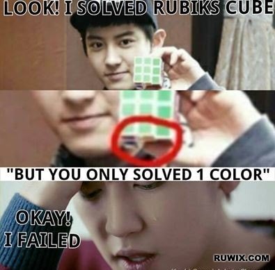 Only one face solved