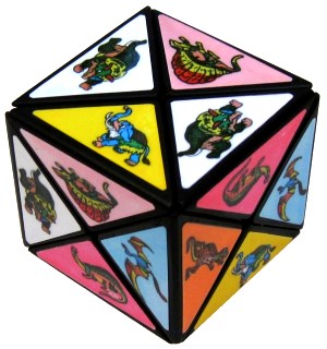 dinosaur cube stickers