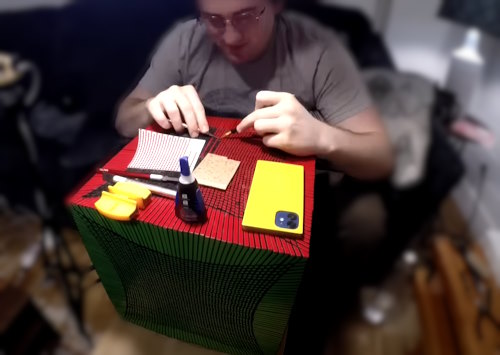 stickering the 49x49 cube