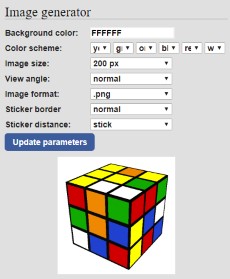 rubiks cube image generator